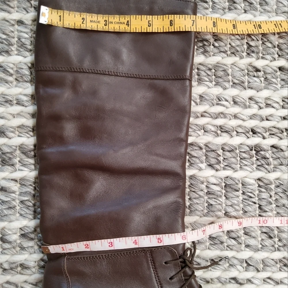 Blondo Brown Leather Lace-Up Riding Boots Size 8,5